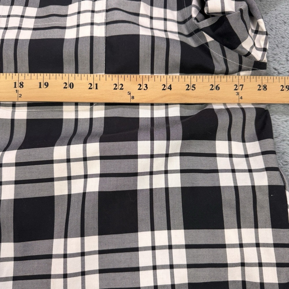 Brooks Brothers Madison Shirt 2XL Black Gingham Plaid Button Down Pocket L/S - Picture 4 of 6